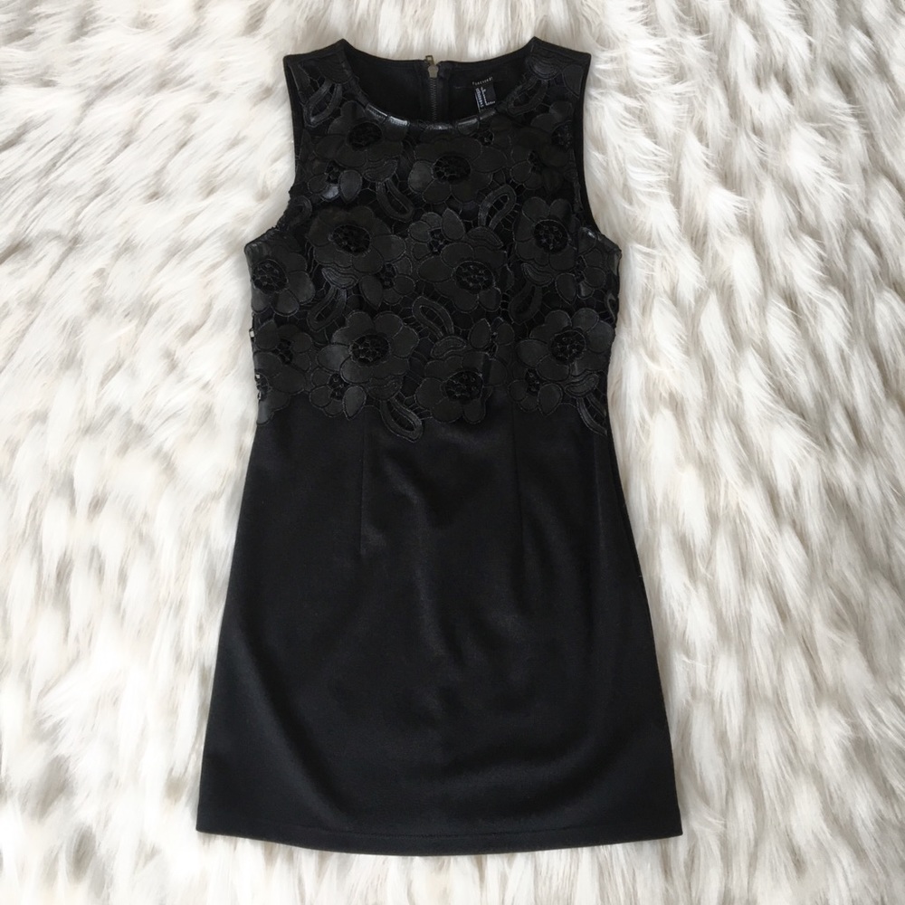 Forever 21 | Black mini dress with florals